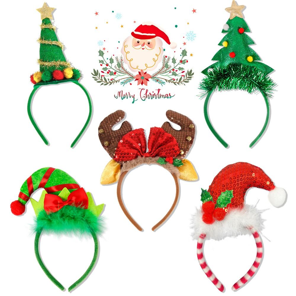 Reindeer Antlers Headband - Cartoon Christmas Headbands Wear-resistant Reindeer Elk