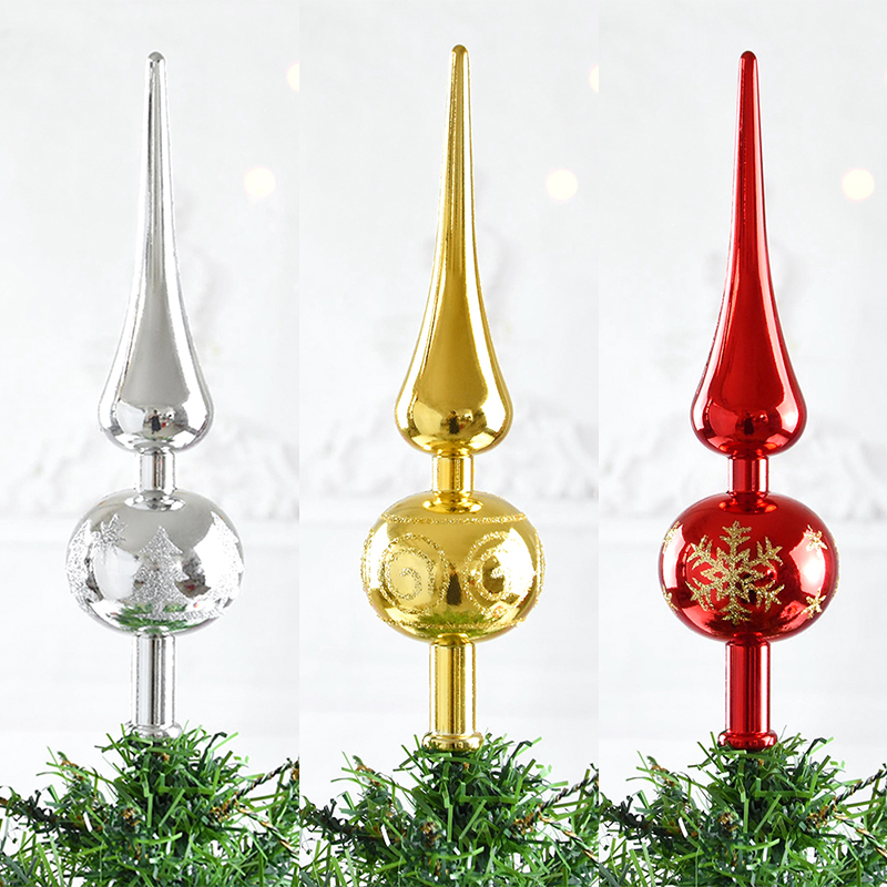 Star Tree Topper - 23cm Christmas Tree Topper Red Gold