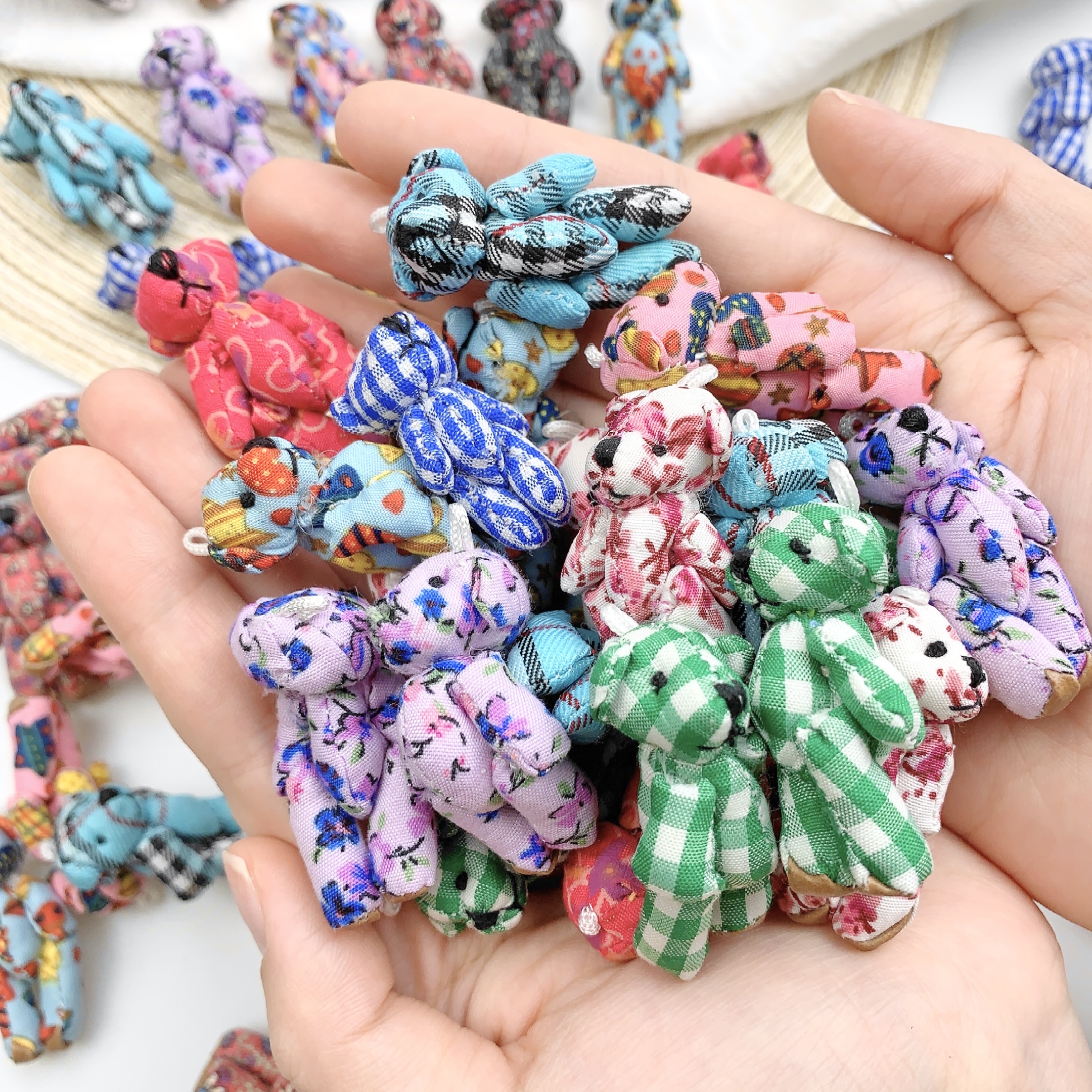 Christmas Throw Blanket - 10pcs Mini Joint Bears Plush Keychain