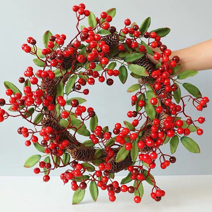 Artificial Rattan Frame Home R - đánh giá và giá Christmas Wreath Fake