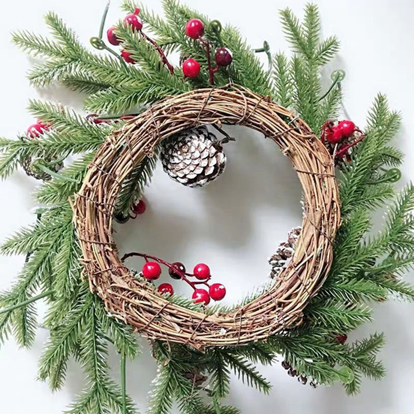 Artificial Rattan Frame Home R - đánh giá và giá Christmas Wreath Fake