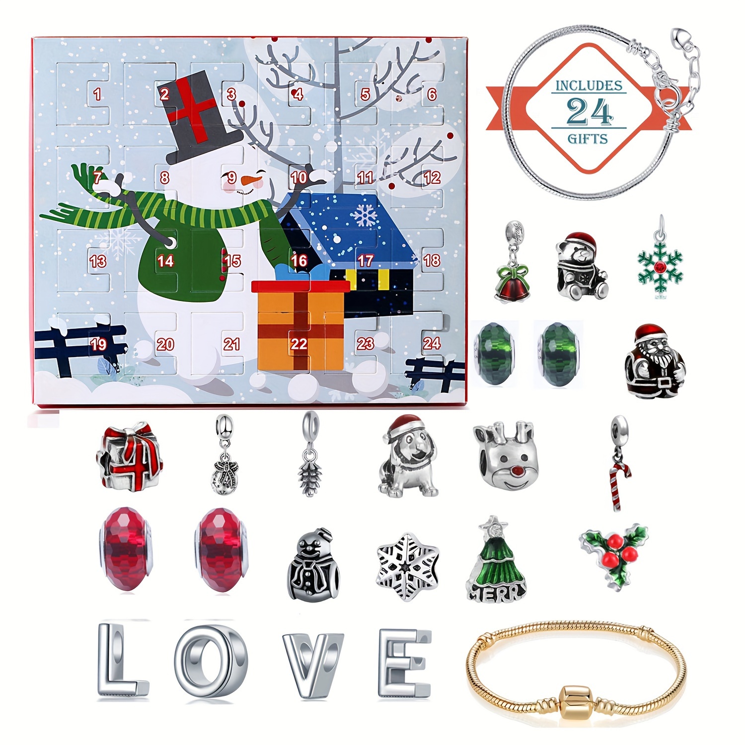 Snowman Christmas Advent Calen - đánh giá và giá Advent Calendar Gift
