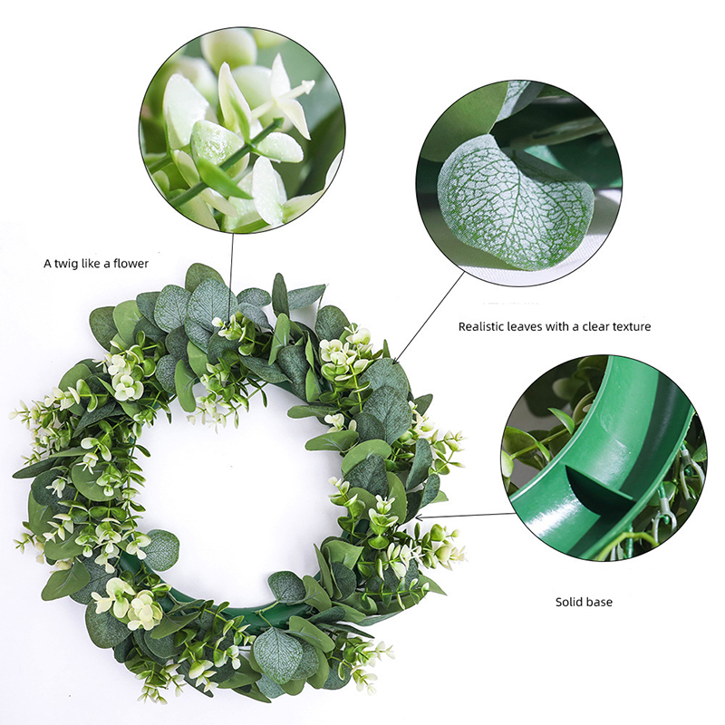 Eucalyptus Wreath Flowers Gift - đánh giá và giá Christmas Wreath Fake