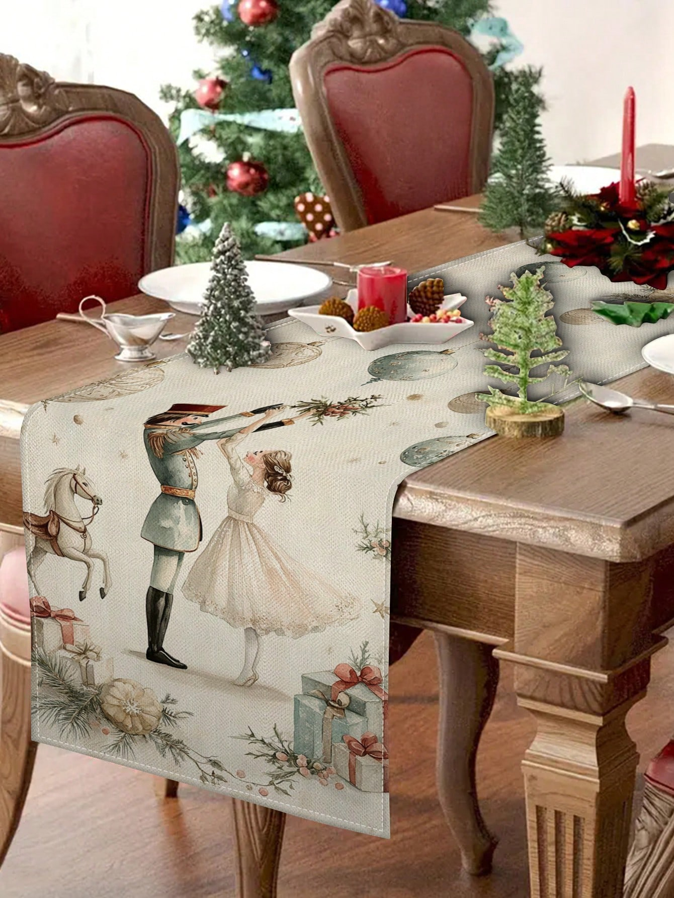 1pc Christmas Nutcracker & Bal - đánh giá và giá Christmas Table Runner