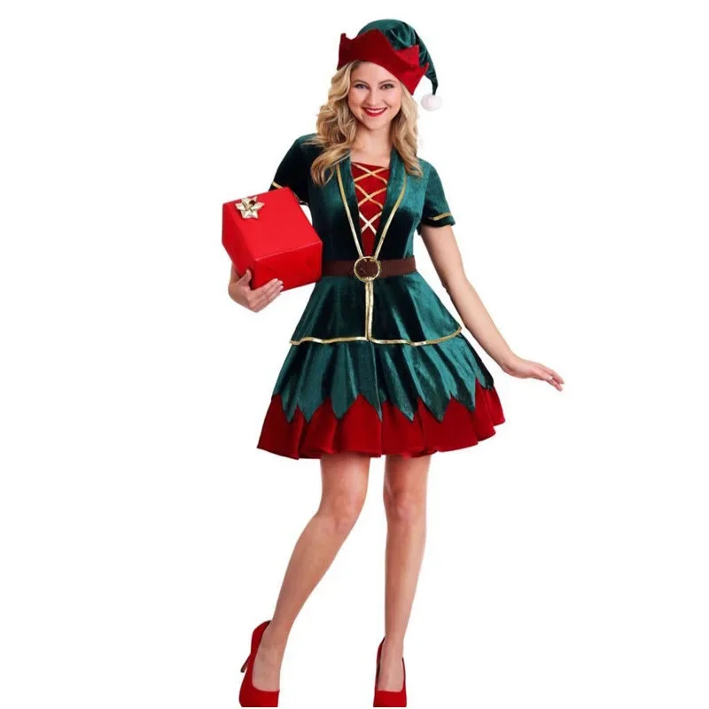 Christmas Santa Claus Costume  - đánh giá và giá Elf Costume Christmas