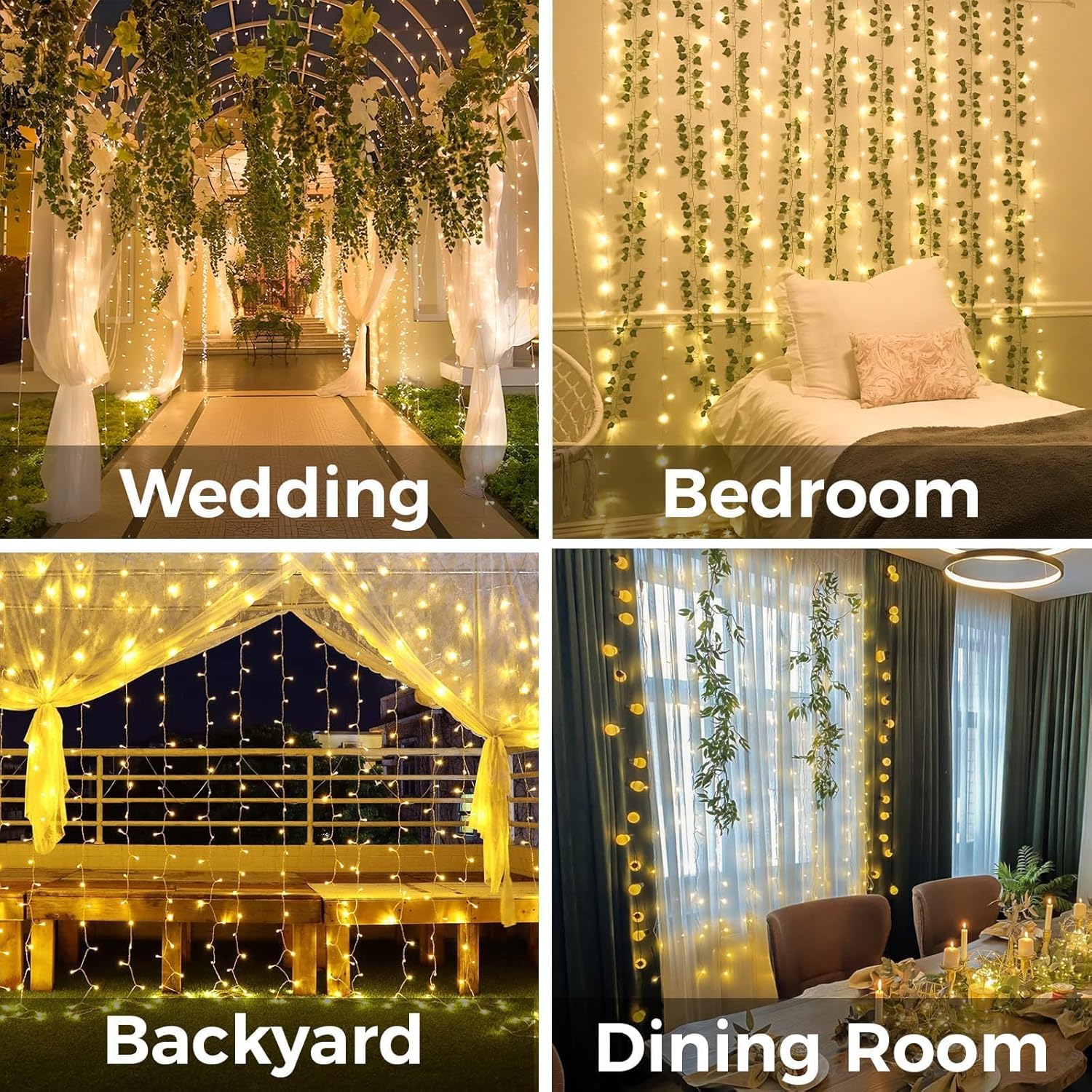 Curtain Lights For Bedroom 200 - đánh giá và giá Led Fairy String Lights