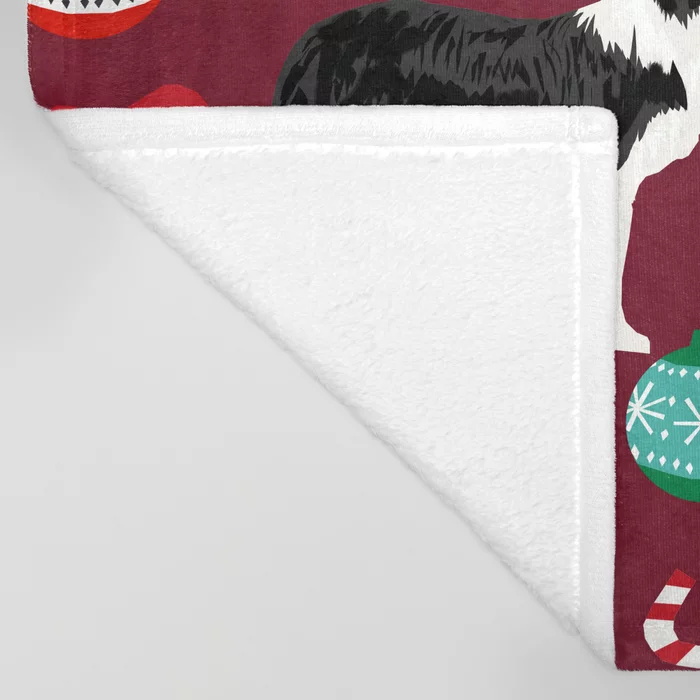 Border Collie Christmas Stocki - đánh giá và giá Christmas Throw Blanket