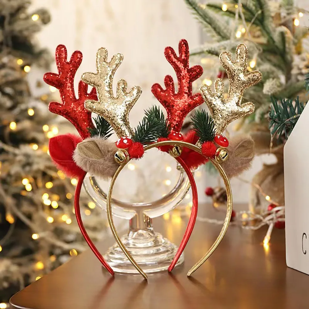 ！Christmas Glitter Deer Antler - đánh giá và giá Reindeer Antlers Headband