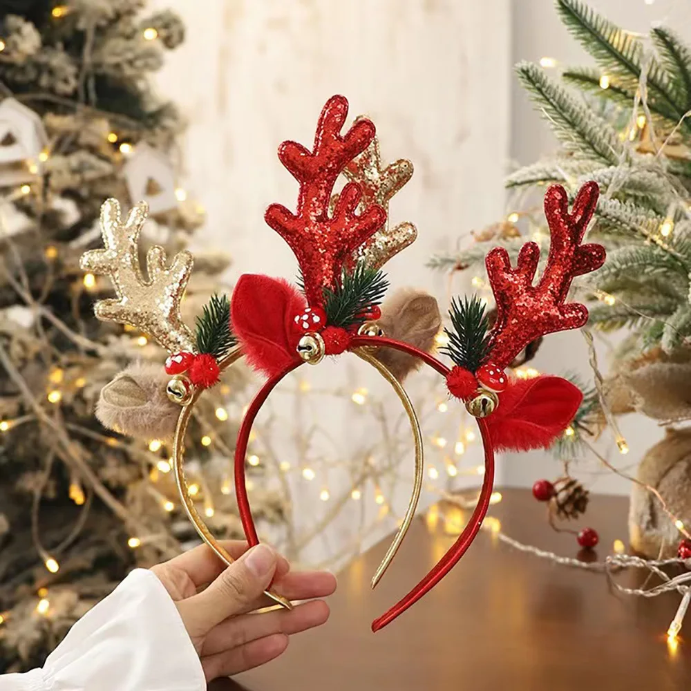 ！Christmas Glitter Deer Antler - đánh giá và giá Reindeer Antlers Headband