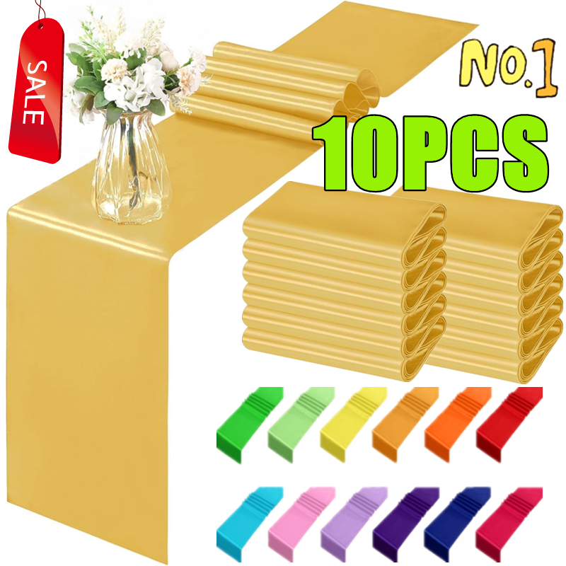 New 10-1PC Shiny Satin Banquet - đánh giá và giá Christmas Table Runner