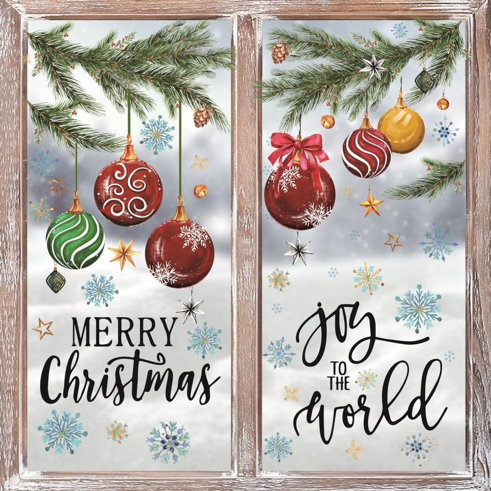 221 PCS Christmas Window Cling - đánh giá và giá Snowflake Window Decal