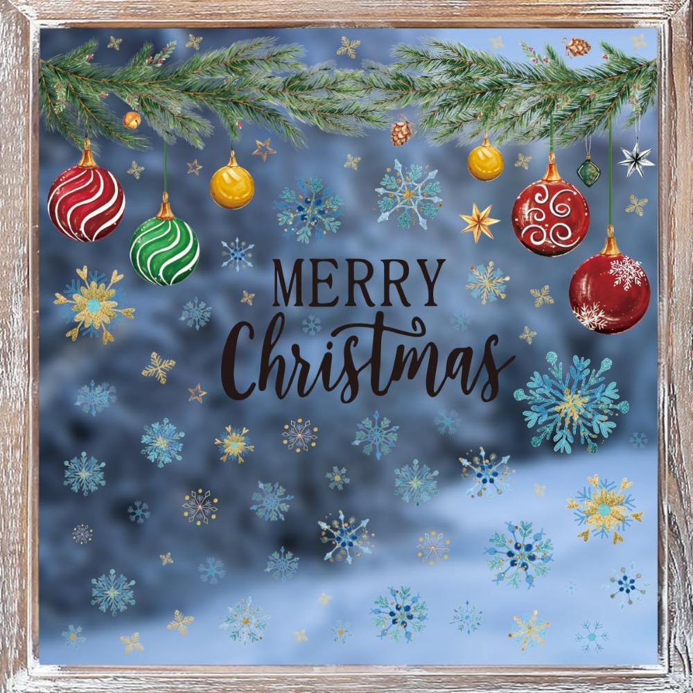 221 PCS Christmas Window Cling - đánh giá và giá Snowflake Window Decal