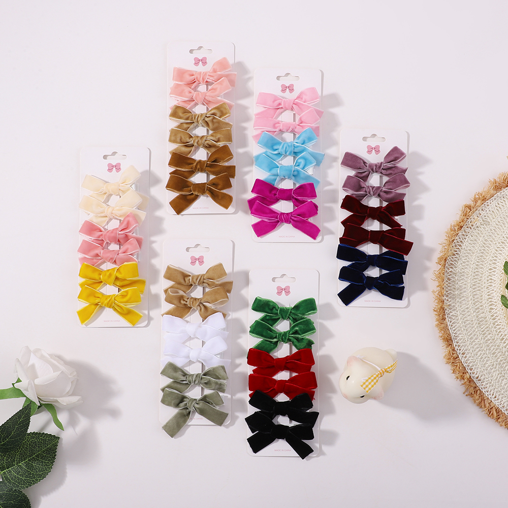 6Pcs Solid Ribbon Bows Hair Cl - đánh giá và giá Ribbon Bow Gift