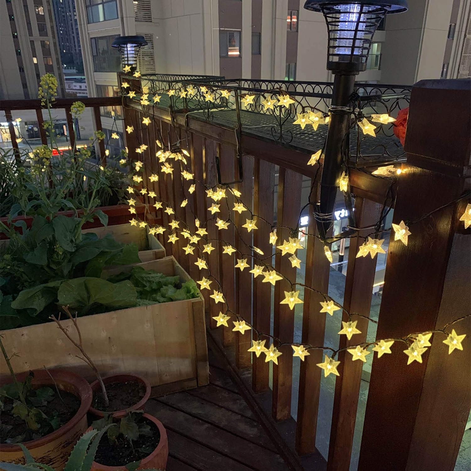 50ft 120 LED Solar Star Fairy  - đánh giá và giá Led Fairy String Lights