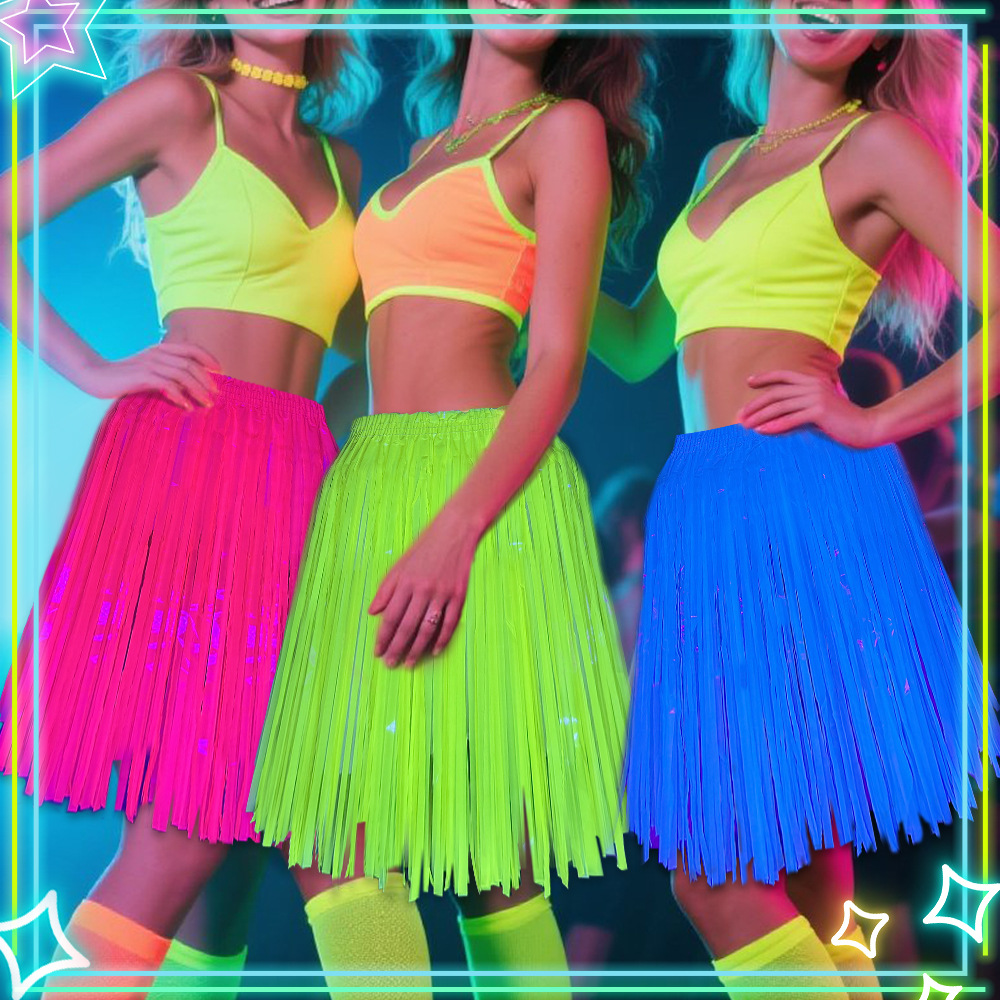 Neon Fluorescent Tinsel Skirt, - đánh giá và giá Tinsel Garland Decoration
