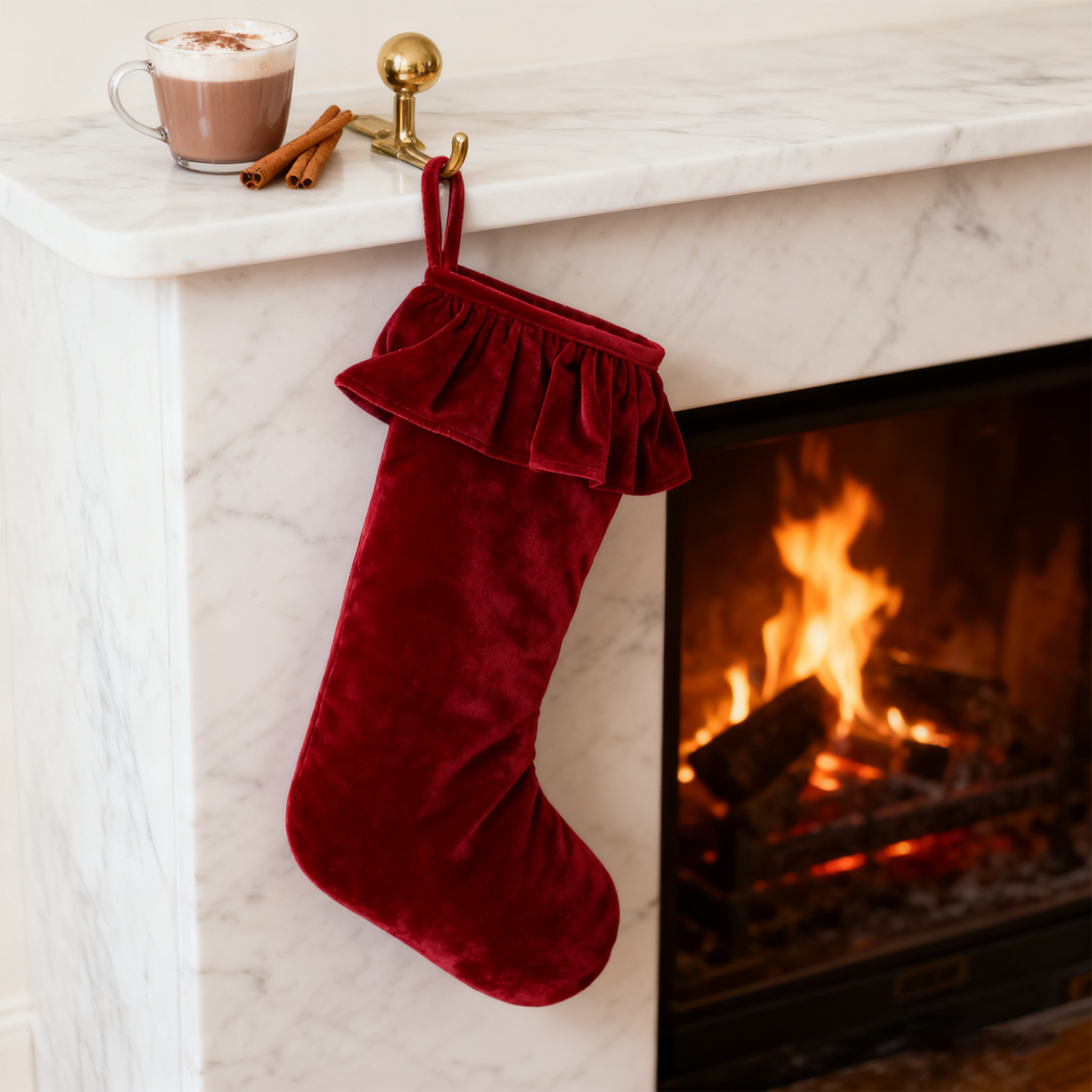 Velvet Christmas Stocking Holi - đánh giá và giá Christmas Stocking Hanging