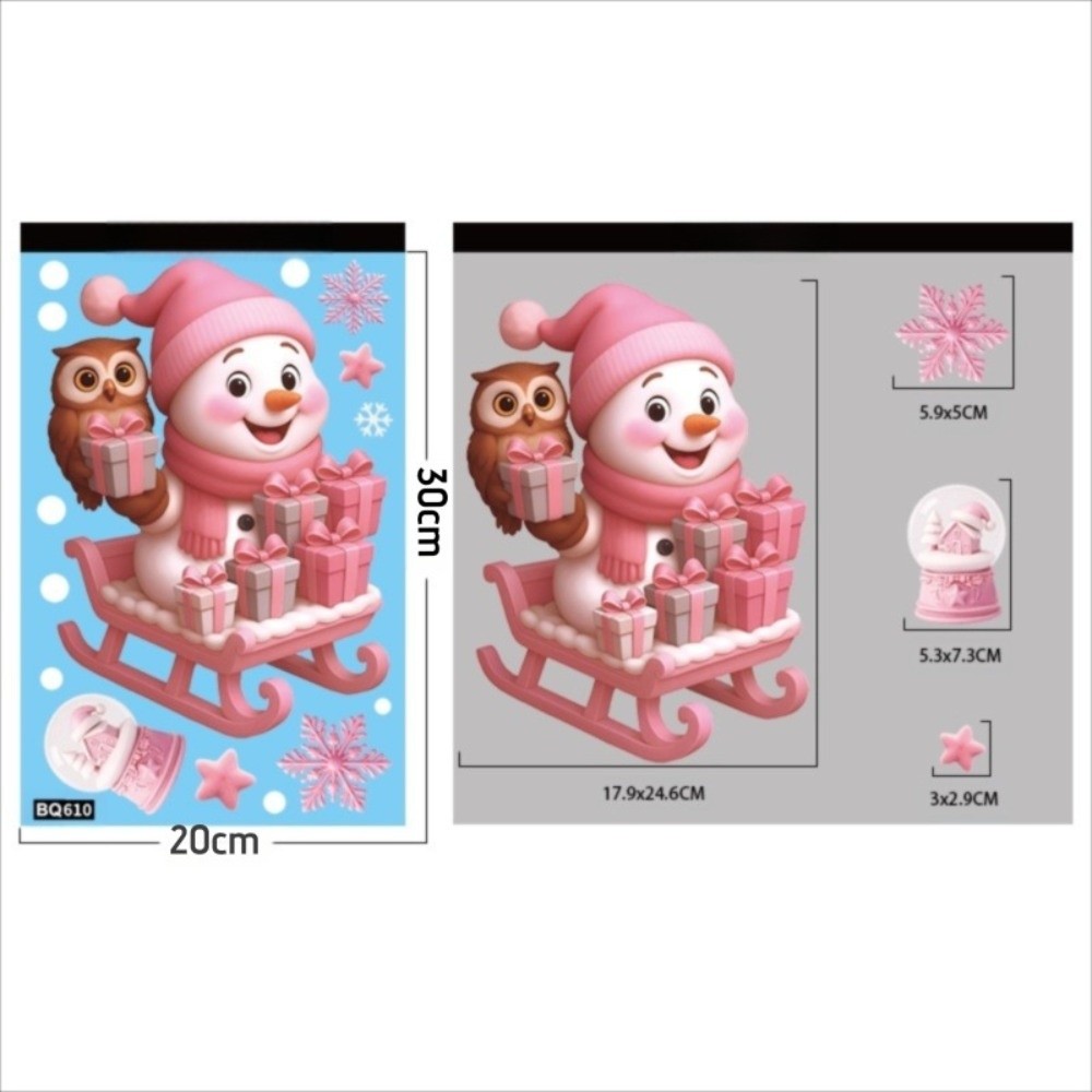Cartoon PVC Window Stickers Sn - đánh giá và giá Snowflake Window Decal