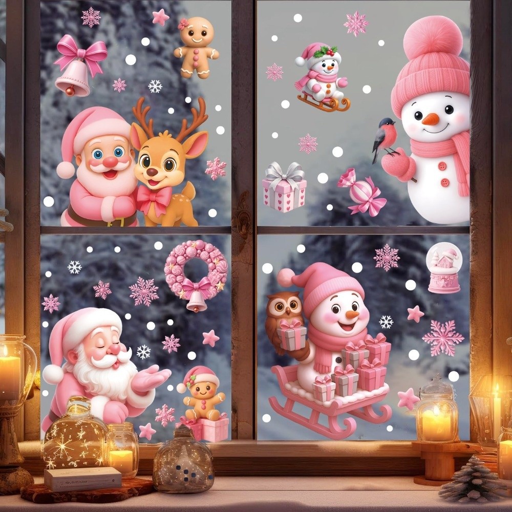 Cartoon PVC Window Stickers Sn - đánh giá và giá Snowflake Window Decal