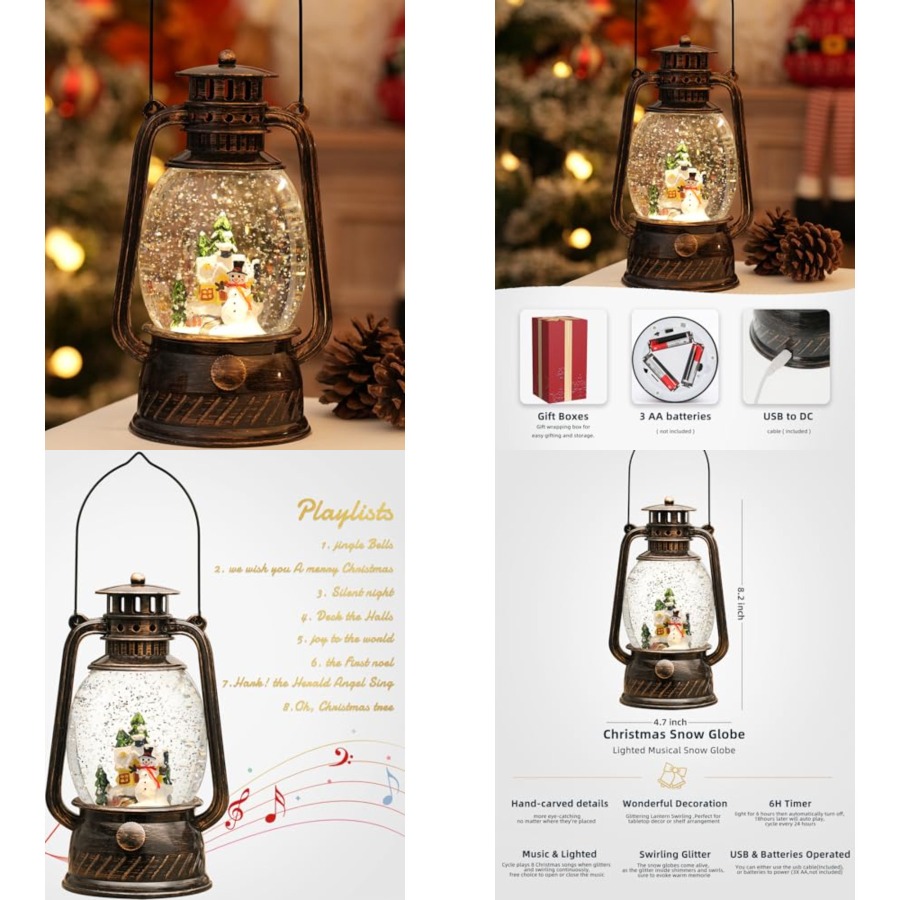 Christmas Decorations Snow Glo - đánh giá và giá Snow Globe Musical