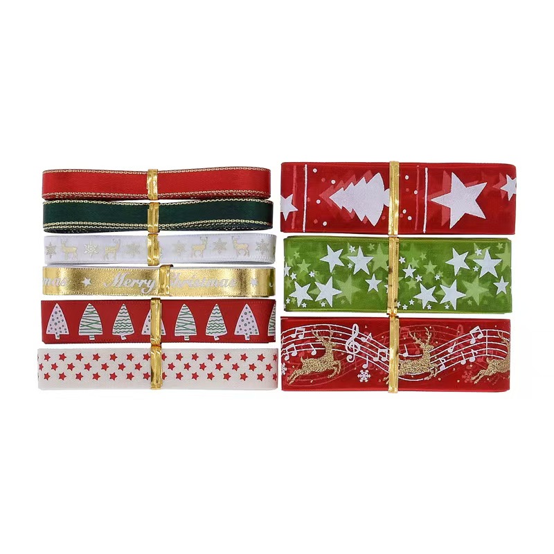 9pcs Christmas Ribbons Set Fes - đánh giá và giá Gift Box Wrap Set