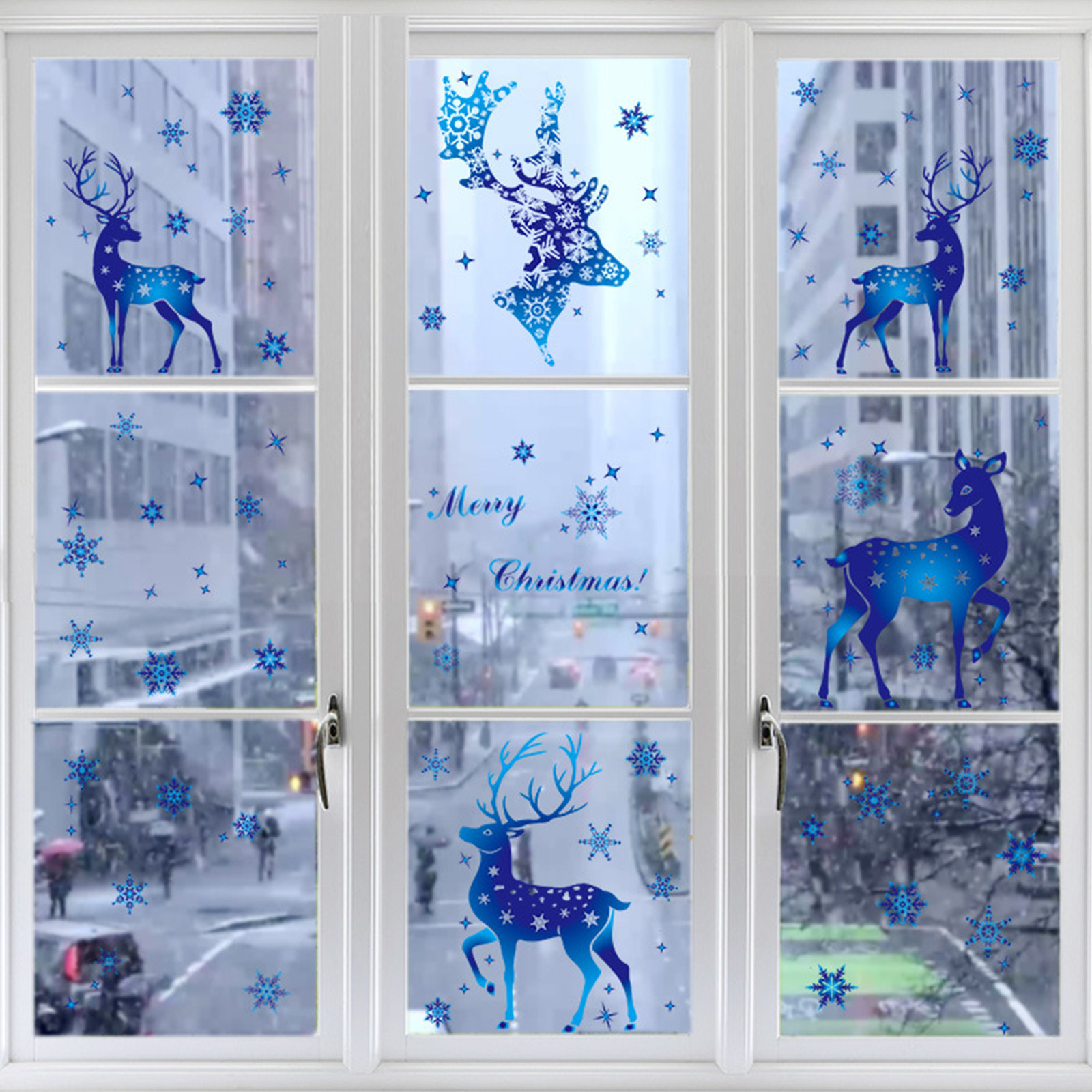 6Pcs Christmas PVC Christmas S - đánh giá và giá Snowflake Window Decal