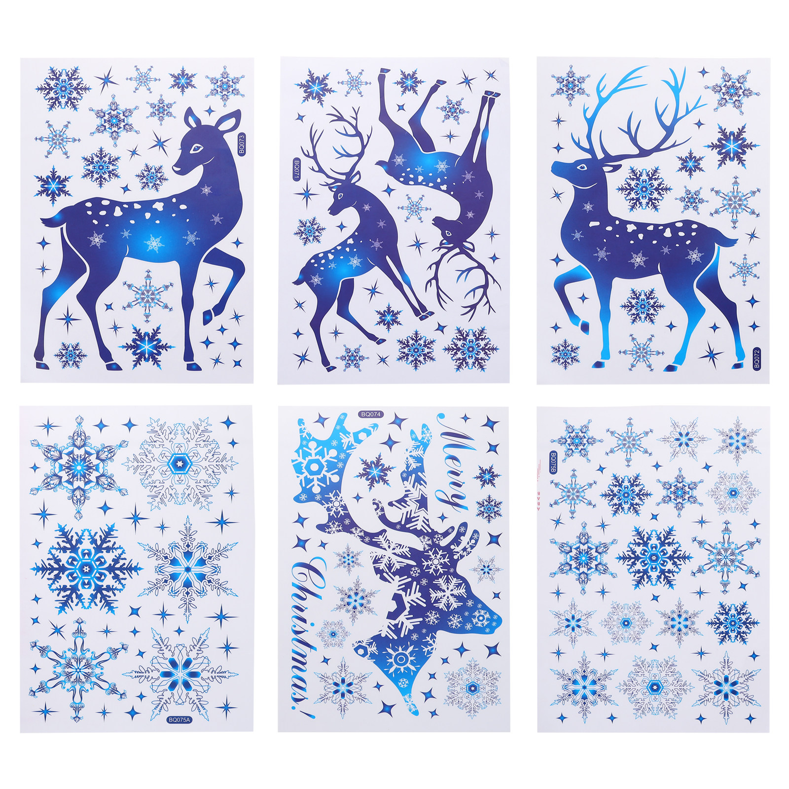 6Pcs Christmas PVC Christmas S - đánh giá và giá Snowflake Window Decal