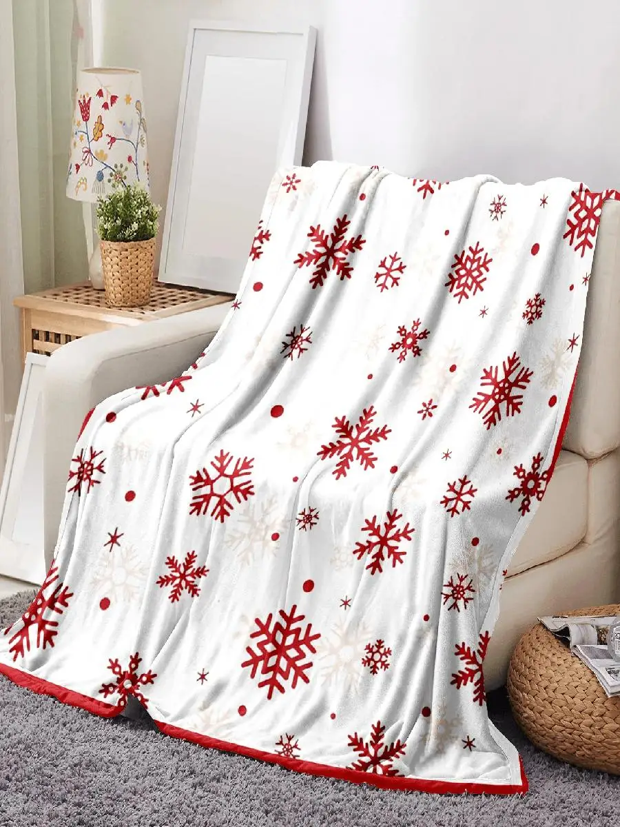 Red Snowflake Blanket Super So - đánh giá và giá Christmas Throw Blanket