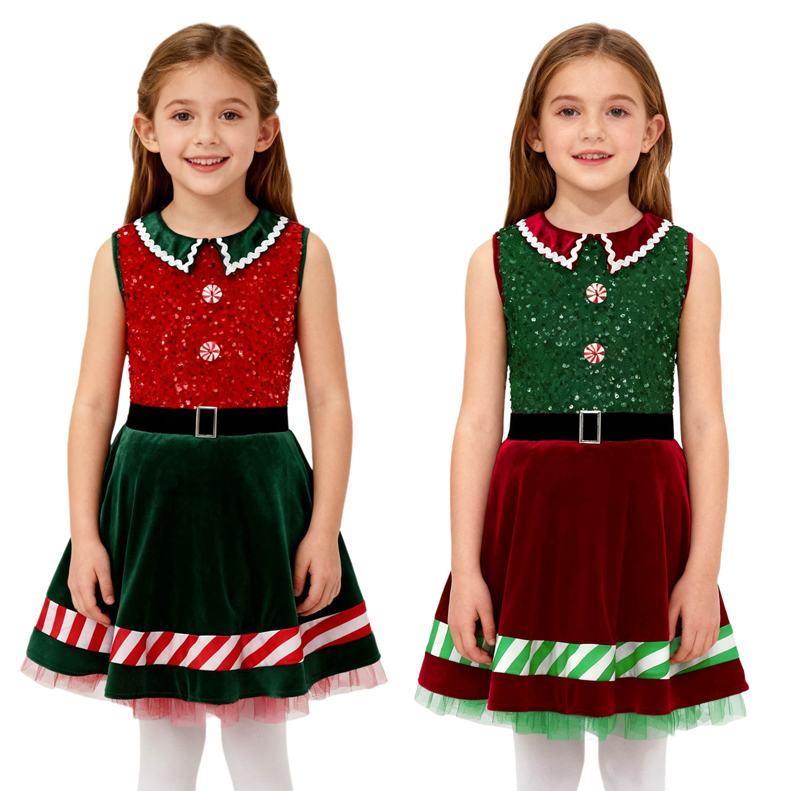 Kids Girls Christmas Party Dre - đánh giá và giá Elf Costume Christmas