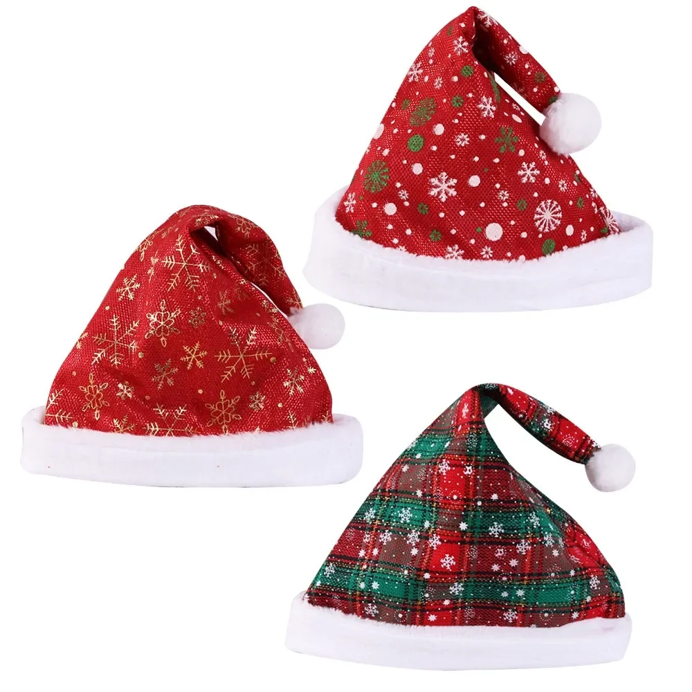 Thick Christmas Hat Red Checke - đánh giá và giá Santa Hat Plush