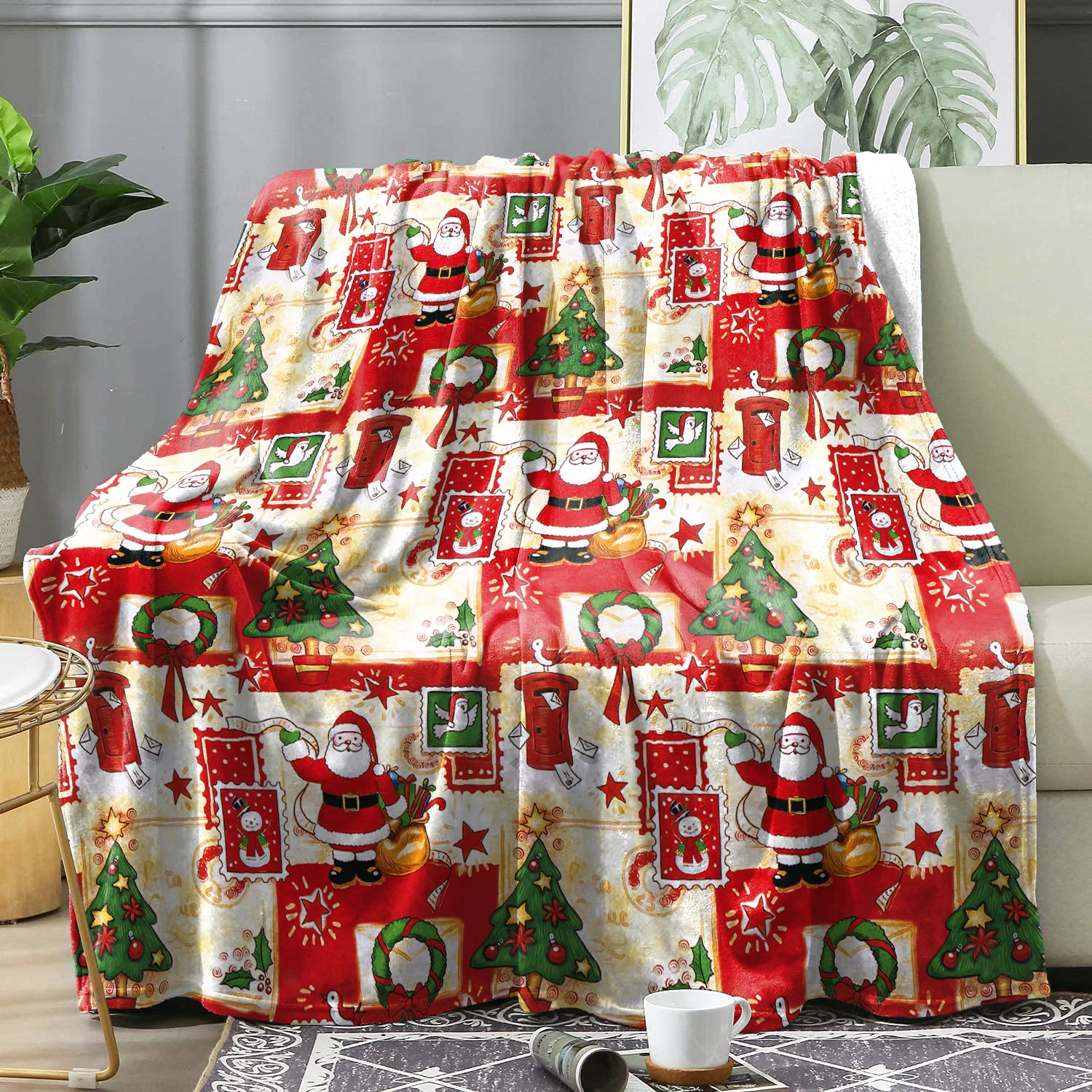 Cozy Flannel Winter Blanket Re - đánh giá và giá Christmas Throw Blanket