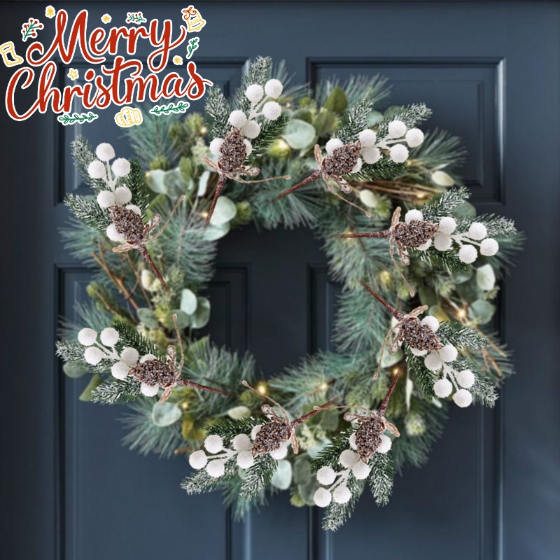 Christmas Artificial White Ber - đánh giá và giá Christmas Wreath Fake
