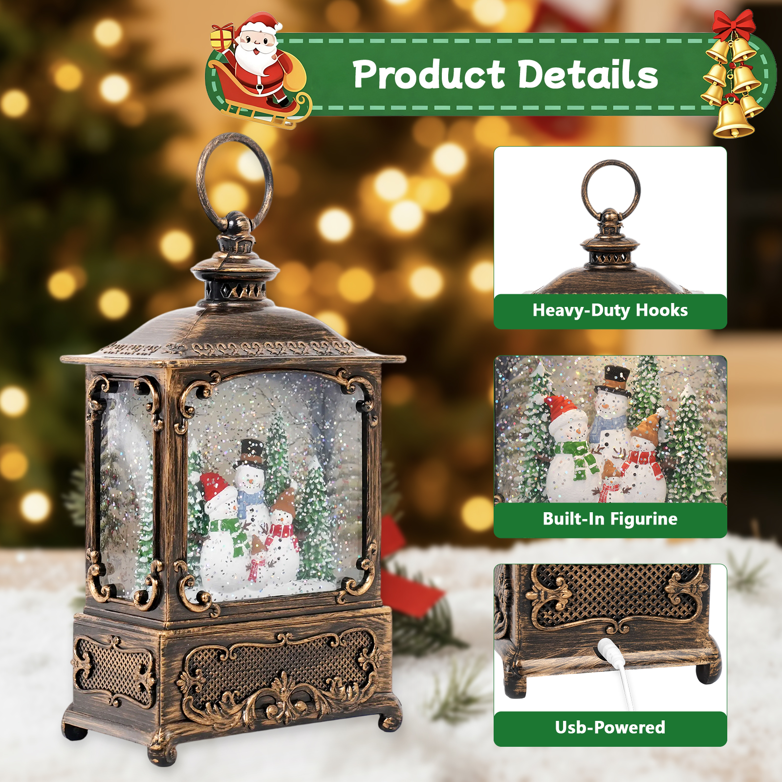 Music Snow Globe Lantern with  - đánh giá và giá Snow Globe Musical