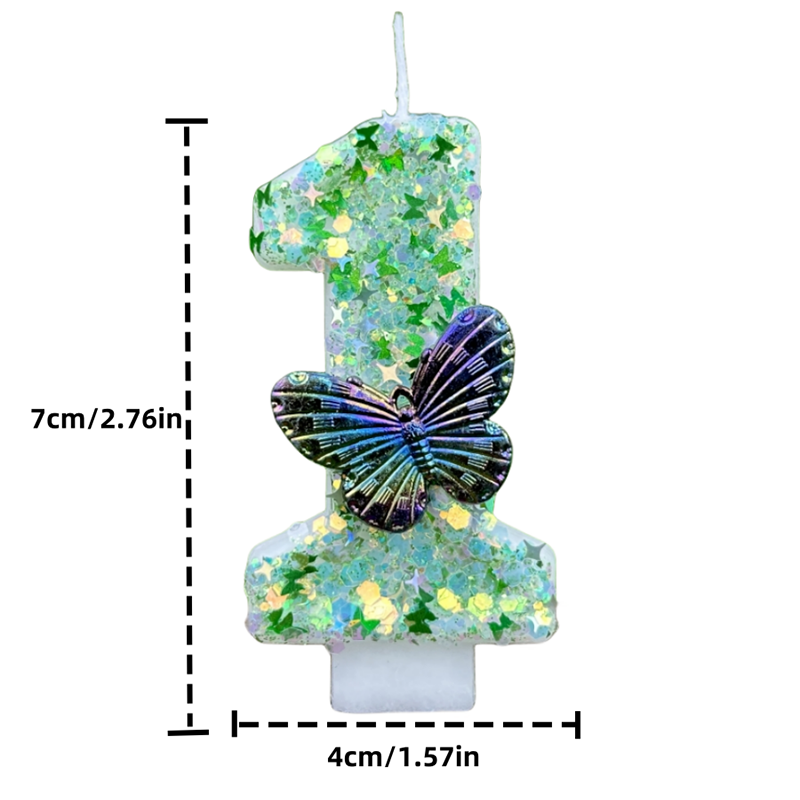 1Pc Green Sequins Number 0-9 B - đánh giá và giá Holiday Candle Set
