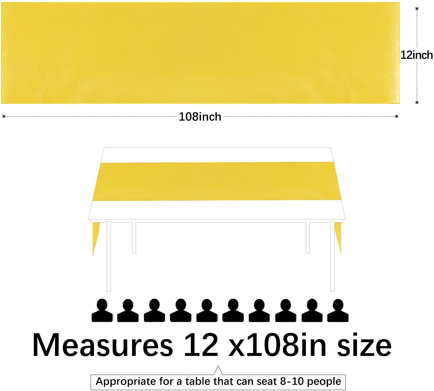 12x108 Inch Satin Wedding Tabl - đánh giá và giá Christmas Table Runner