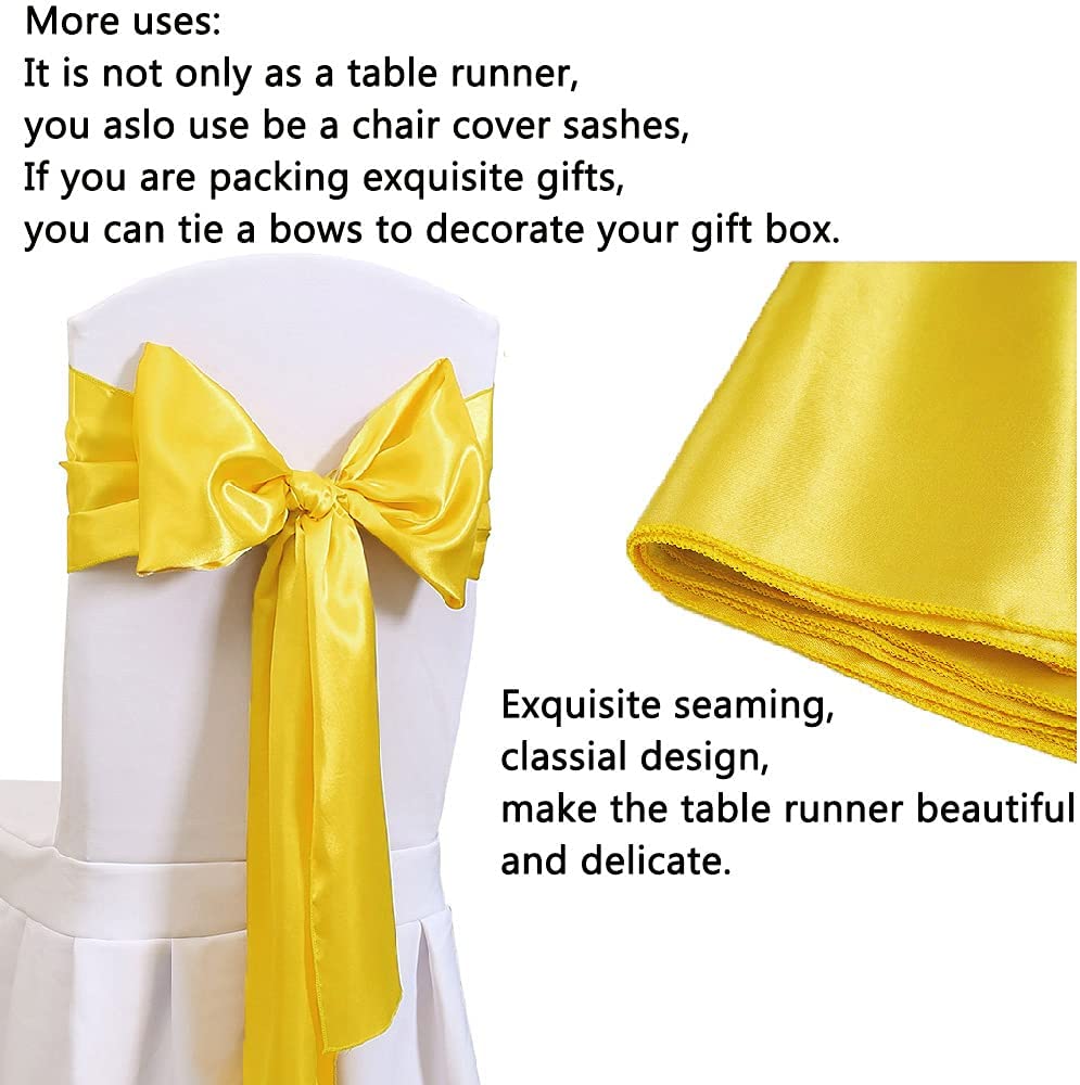 12x108 Inch Satin Wedding Tabl - đánh giá và giá Christmas Table Runner