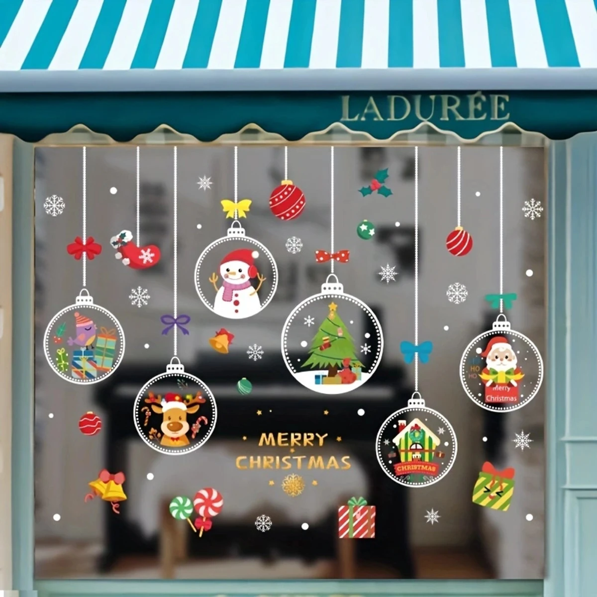 1PC - Merry Christmas Window S - đánh giá và giá Snowflake Window Decal