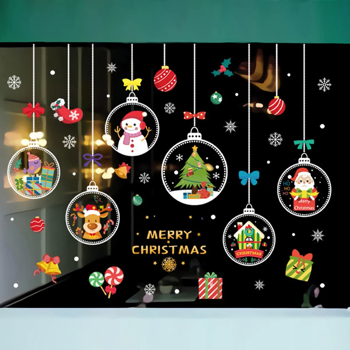 1PC - Merry Christmas Window S - đánh giá và giá Snowflake Window Decal