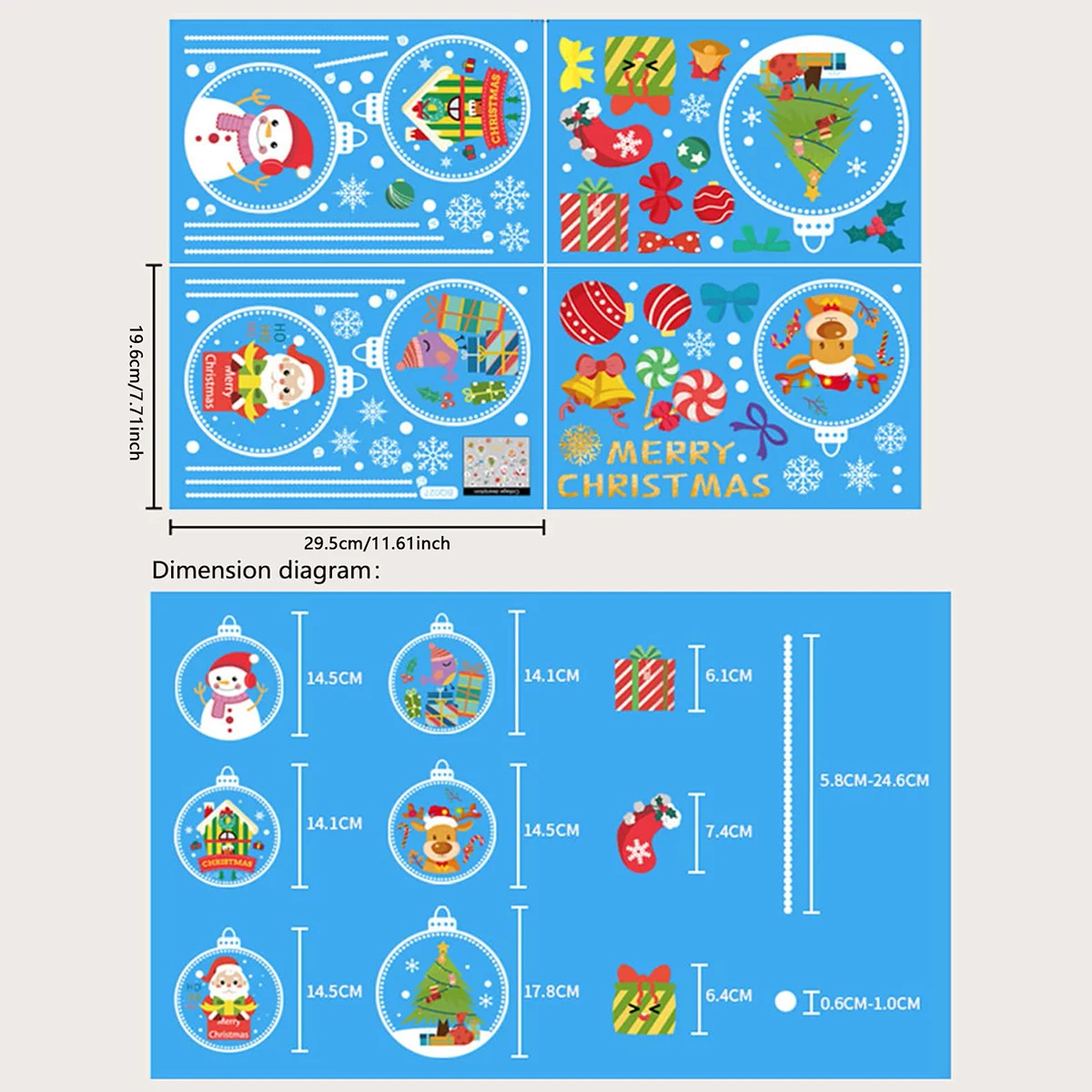 1PC - Merry Christmas Window S - đánh giá và giá Snowflake Window Decal