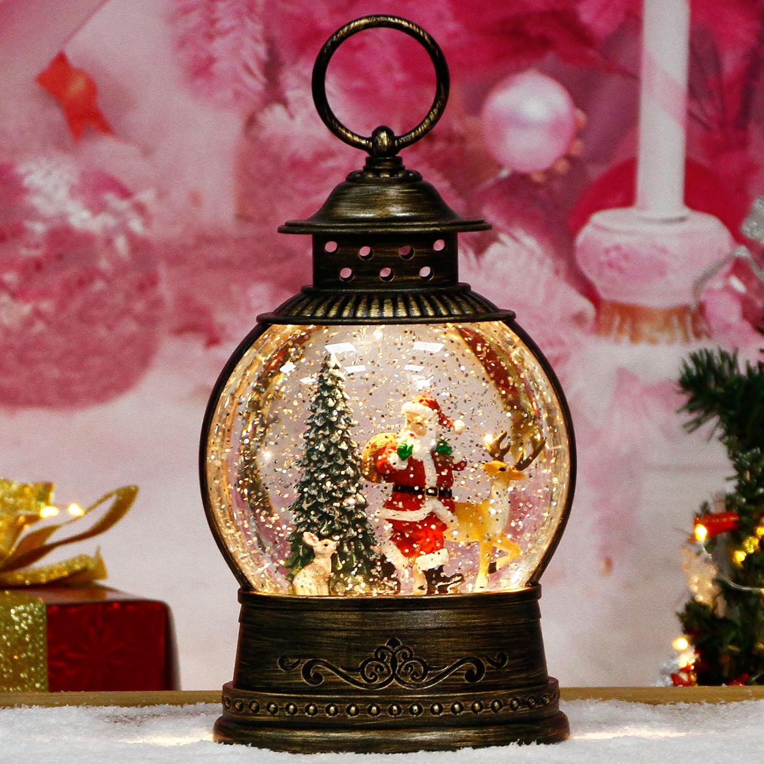 Christmas Snow Globe Lantern w - đánh giá và giá Snow Globe Musical