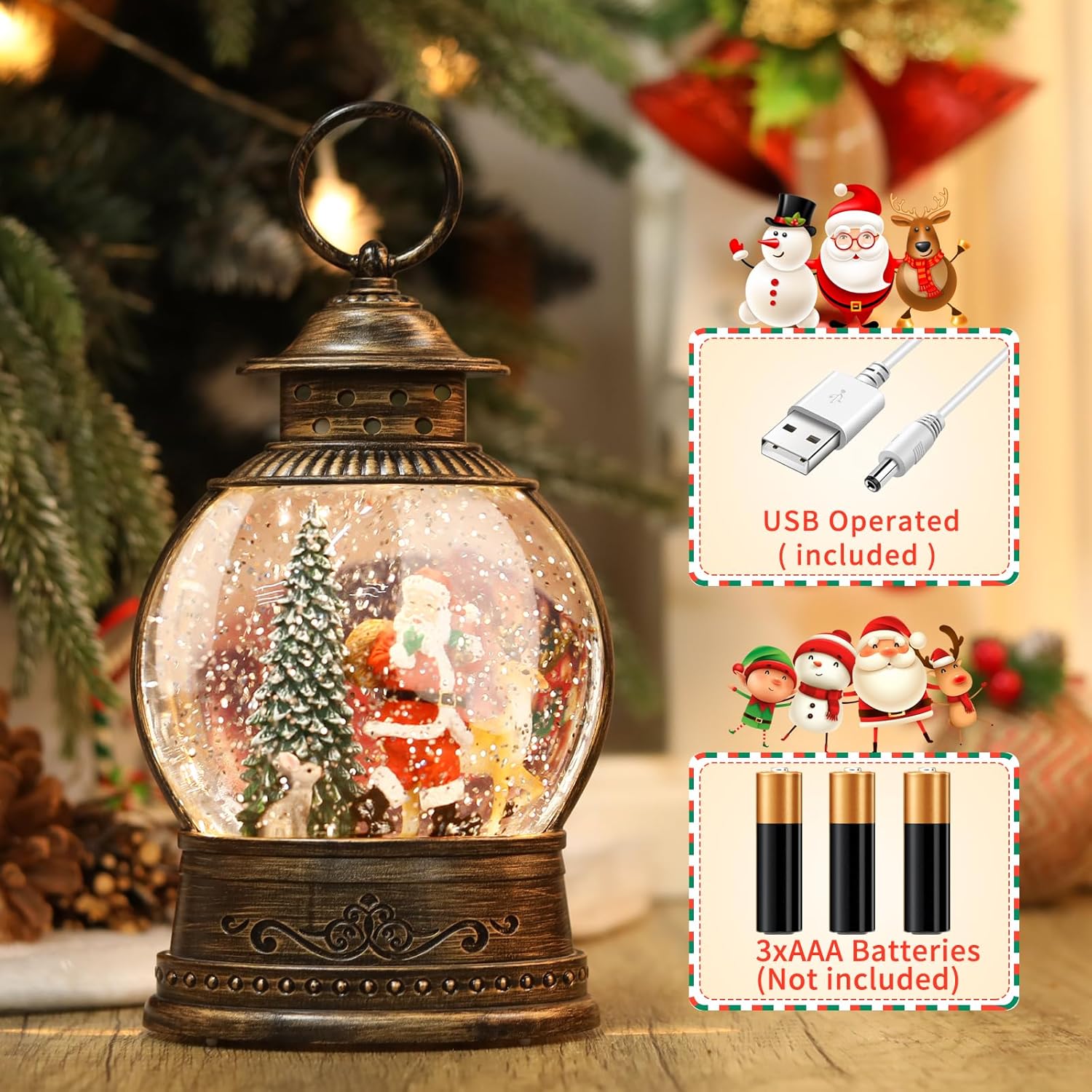 Christmas Snow Globe Lantern w - đánh giá và giá Snow Globe Musical